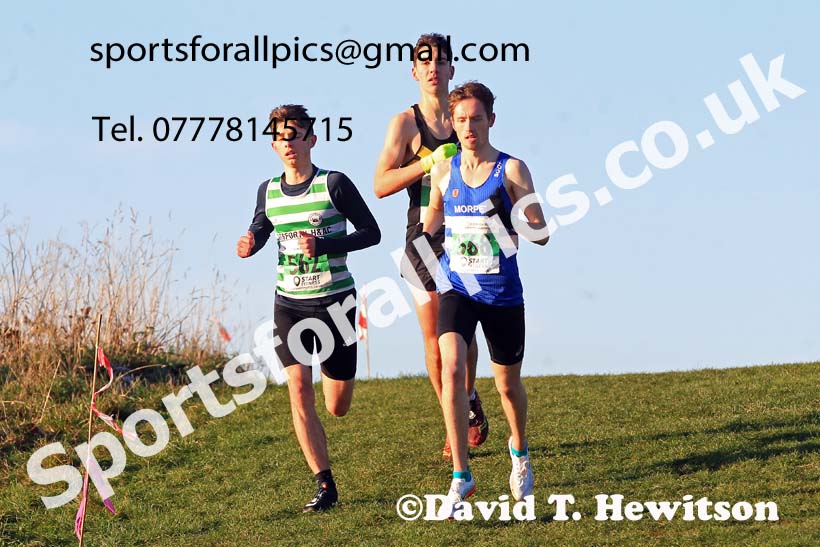 Mens under-20s, 2022 North Eastern Cross Country Champs., Temple Park, South Shields.  Photo: David T. Hewitson/Sports for All Pics